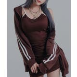 ブラウン | キャミワンピ×ゆるパーカーセットアップ 韓国 夢展望 | 夢展望