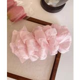 ピンク | フリフリチュールヘアクリップ 韓国 夢展望 Rose | 夢展望