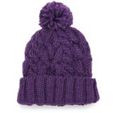 紫色 | ニット帽 ポンポン レディース | 帽子屋Zaction -帽子＆ヘアバンド- 