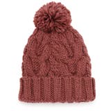 朱色 | ニット帽 ポンポン レディース | 帽子屋Zaction -帽子＆ヘアバンド- 