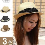 麦わら帽子 レディース ストローハット | 帽子屋Zaction -帽子＆ヘアバンド-  | 詳細画像1 