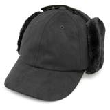 黒色 | 洗える帽子 キャップ 耳あて付き | 帽子屋Zaction -帽子＆ヘアバンド- 