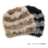 ニット帽 レディース 帽子 秋冬 ファー ふわふわボーダーラビットワッチ | 帽子屋Zaction -帽子&ヘアバンド- | 詳細画像9