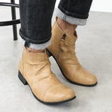 キャメル | メンズ ストリート ビッグシルエットドレープサイドジップブーツ ☆5156 | Zeal Market