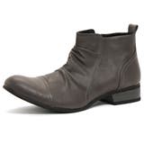 グレー | メンズ ストリート ビッグシルエットドレープサイドジップブーツ ☆5156 | Zeal Market