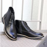 ブラック | メンズ ストリート セットアップ レースアップ ブーツ☆6351 | Zeal Market