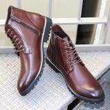 ブラウン | メンズ ストリート セットアップ レースアップ ブーツ☆6351 | Zeal Market