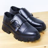 ブラック | メンズ ストリート ビッグシルエット 厚底 ダブルモンクシューズ ☆1728 | Zeal Market