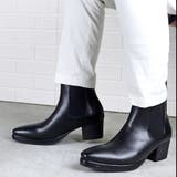 ブラック | メンズ ストリート オフィス カジュアル サイドゴア ヒールブーツ ☆6833 | Zeal Market 
