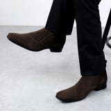 ブラウンスエード | オフィス カジュアル フォーマル セットアップ サイドジップブーツ ☆7777 | Zeal Market 