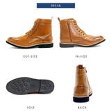 メンズ ストリート セットアップ ウイングチップ ショートブーツ ☆2346 | Zeal Market | 詳細画像3