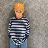 オーバーサイズボーダーロンT キッズ 長袖Tシャツ | ZI-ON | 詳細画像2 