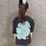 SHISKY オーバーサイズエンプティショルダープリントTシャツ キッズ | ZI-ON | 詳細画像2 