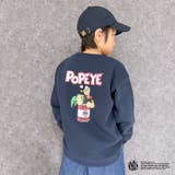 POPEYE オーバーサイズ裏起毛トレーナー キッズ | ZI-ON | 詳細画像3