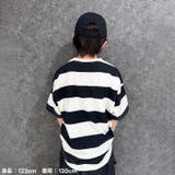 SHISKY オーバーサイズ ワイドボーダーTシャツ | ZI-ON | 詳細画像13