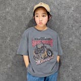 ピグメント染めオーバーサイズプリントTシャツ キッズ 子供服 | ZI-ON | 詳細画像2 