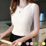 レディース タンクトップ リブ | ZI-ON | 詳細画像1 