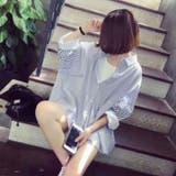 レディース BIGシャツ ストライプ | ZI-ON | 詳細画像3 