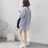 レディース BIGシャツ ストライプ | ZI-ON | 詳細画像4 