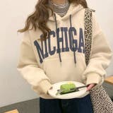 レディース BIGパーカー カレッジ風 | ZI-ON | 詳細画像4