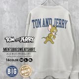 TOM&JERRY 裏起毛バックプリントBIGトレーナー メンズ | ZI-ON | 詳細画像1