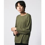 20-16カーキ(長袖) | メンズ BIGシルエット Tシャツ | ZI-ON