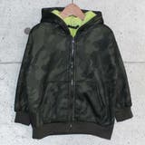 6-6迷彩×ライム | キッズ ボアパーカー 子供服 | ZI-ON