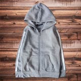 8-1杢グレー | キッズ 子供服 パーカー | ZI-ON