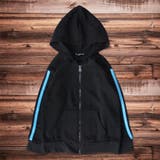 8-8ブラック×ブルー | キッズ 子供服 パーカー | ZI-ON