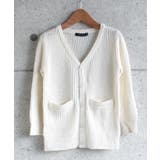 13-1アイボリー/あぜ編み | キッズ カーディガン カーデ | ZI-ON