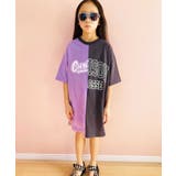 6-5ラベンダー×チャコール/B | キッズ ワンピース 子供服 | ZI-ON