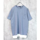 20-5Ｓ/ブルー/レギュラー | メンズ Tシャツ 半袖 | ZI-ON