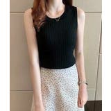 7-2ブラック | レディース タンクトップ リブ | ZI-ON