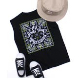 20-10ブラック | ノースリーブTシャツ プリントタンクトップ キッズ | ZI-ON