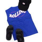 20-6R/ブルー | ノースリーブTシャツ プリントタンクトップ キッズ | ZI-ON