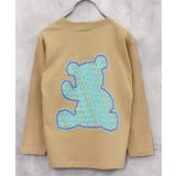18-7ベージュ/C | BIGロンT キッズ 長袖Tシャツ | ZI-ON