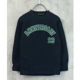 18-5ネイビー/B | キッズ トレーナー スウェット | ZI-ON