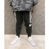 10-5ブラック/A | 裏起毛ラインパンツ キッズ 男の子 | ZI-ON