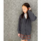 10-9チャコール | 裏起毛BIGカーディガン キッズ カーデ | ZI-ON