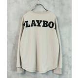 6-2G/ベージュ | PLAYBOY トレーナー レディース | ZI-ON