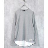 12-1杢グレー/クルーネック | メンズ ロンT Tシャツ | ZI-ON