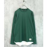 12-3D/グリーン/クルーネック | メンズ ロンT Tシャツ | ZI-ON