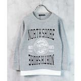 12-1杢グレー/A | 裏起毛トレーナー キッズ スウェット | ZI-ON