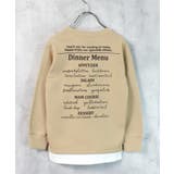 12-7ベージュ/C | 裏起毛トレーナー キッズ スウェット | ZI-ON