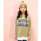 12-10ベージュ/D | レイヤード裏起毛パーカー キッズ 子供服 | ZI-ON