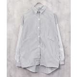 2-2ブラック | レディース BIGシャツ ストライプ | ZI-ON