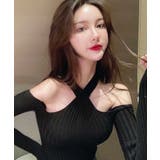 6-4ブラック | レディース ロンT 肩あき | ZI-ON