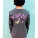 16-4チャコール/A | ロンT キッズ 長袖Tシャツ | ZI-ON