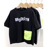 8-3ブラック×イエロー/A | ポケット付きBIGtシャツ キッズ 男の子 | ZI-ON