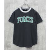 16-4チャコール/A | ラインリブBIGtシャツ キッズ 半袖Tシャツ | ZI-ON